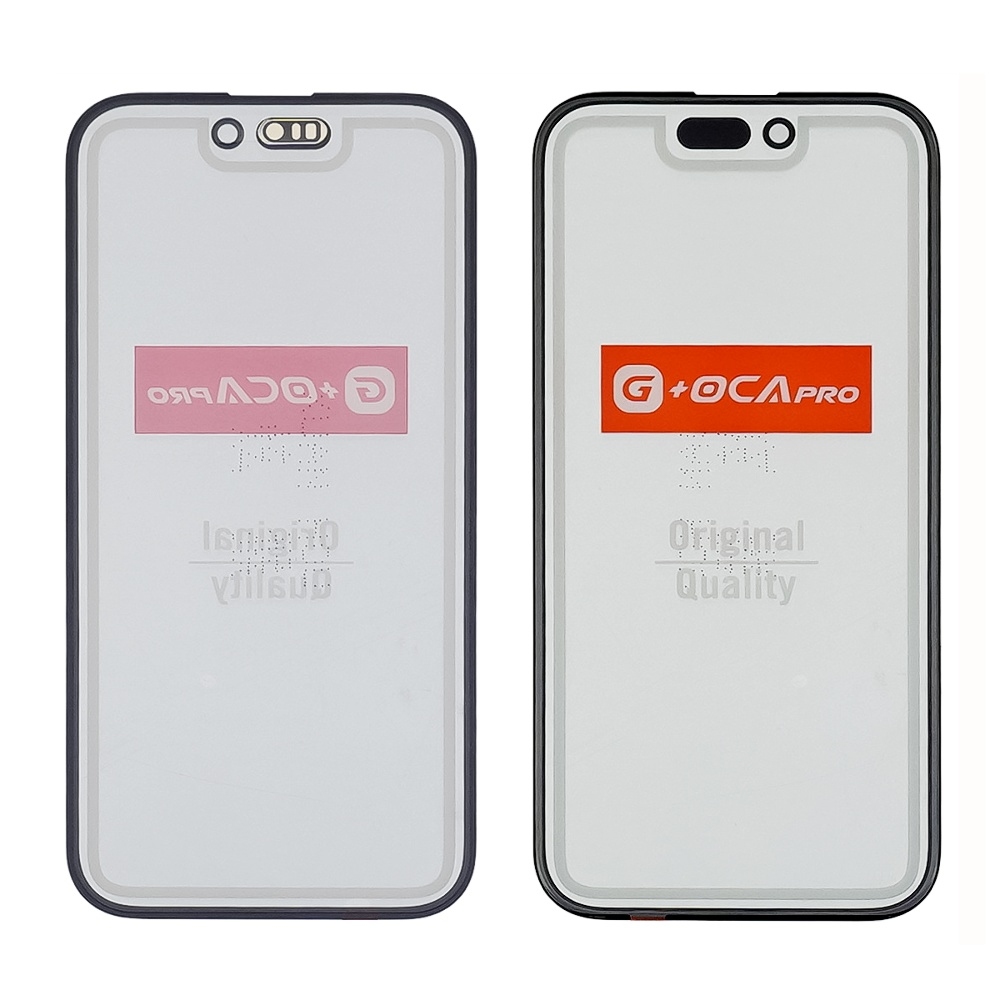 OUTER GLASS LCD iPhone 15 complete with frame + OCA Black