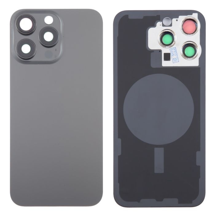 BATTERY COVER iPhone 15 Pro Max (Black Titanium) Camera Lens and Magsafe Ring