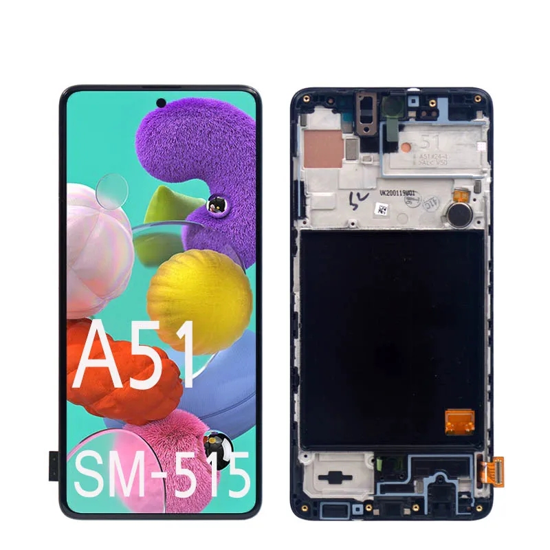 LCD SAMSUNG A51 / A515 BLACK WITH FRAME OLED FULL SIZE