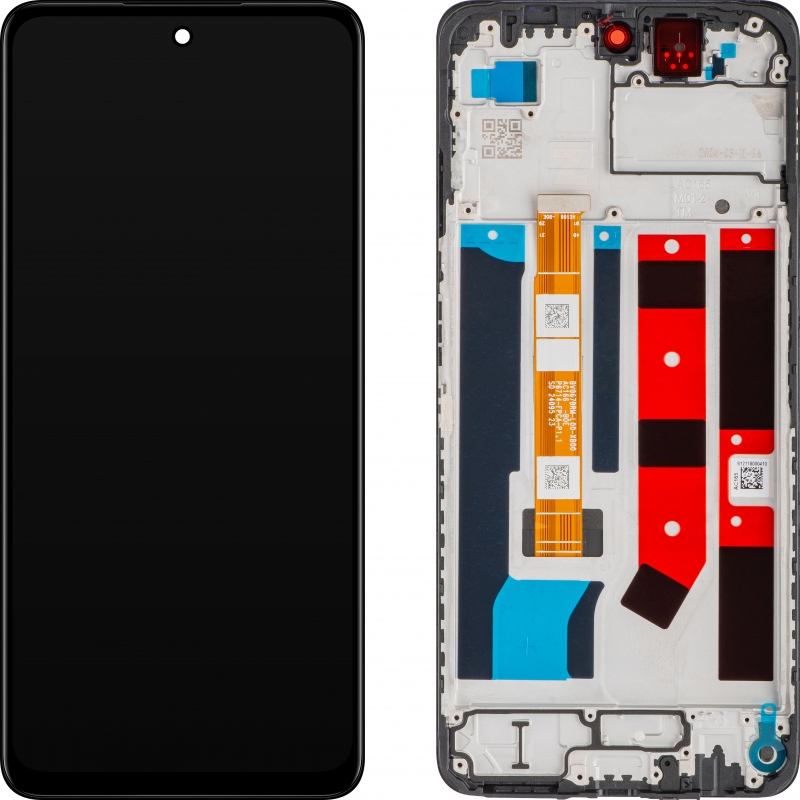 LCD OPPO A60 BLACK WITH FRAME AA