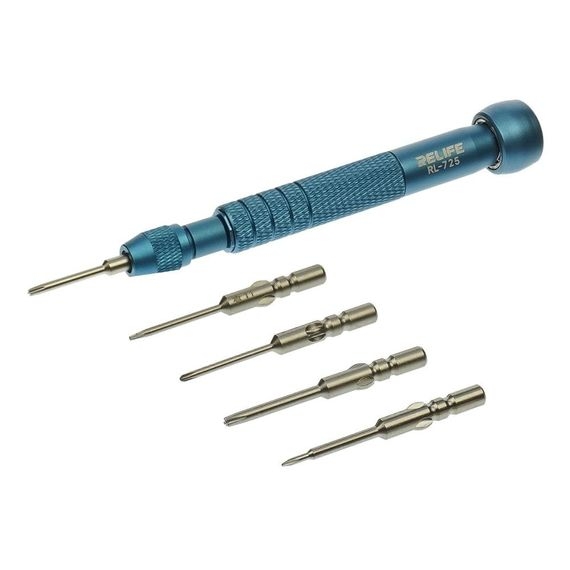 Relife RL-725 Screwdriver Set (T1, +1.5, Y0.6, *0.8, Pinhead 2.5)