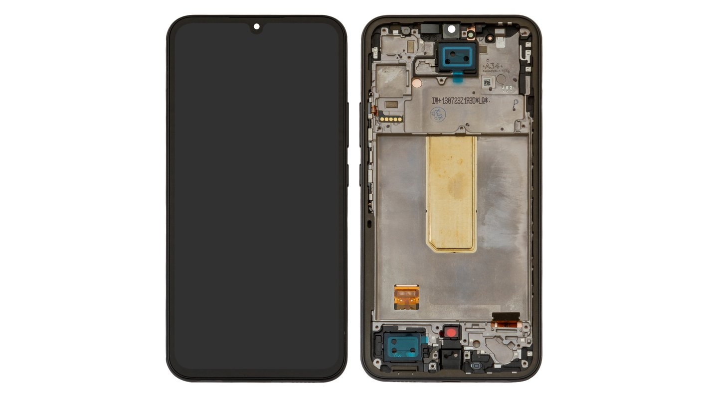 LCD SAMSUNG A34 / A346 BLACK WITH FRAME IPS