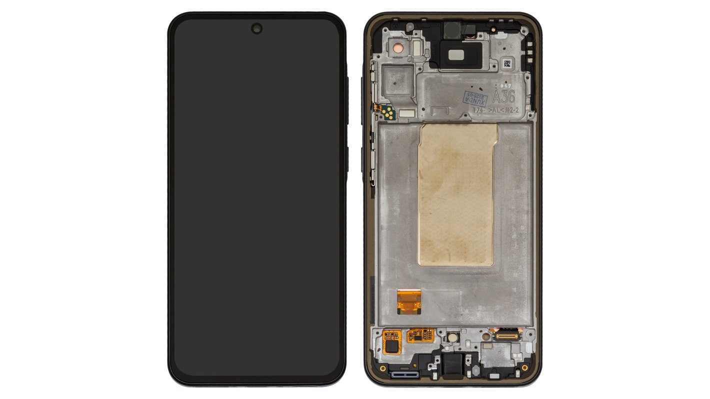 LCD SAMSUNG A36 / A366 BLACK WITH FRAME IPS