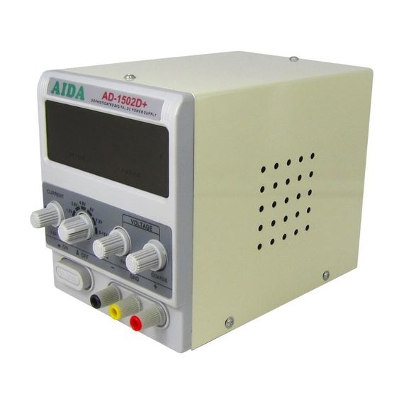 Блок питания лабораторный Aida AD-1502D+, 15V, 2A, цифровая индикация, RF индикатор, автовосстановле