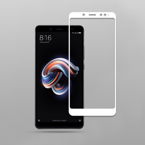 mocolo 0.33mm 9H 2.5D Silk Print Tempered Glass Film for Xiaomi Redmi Note 5 Pro (White)