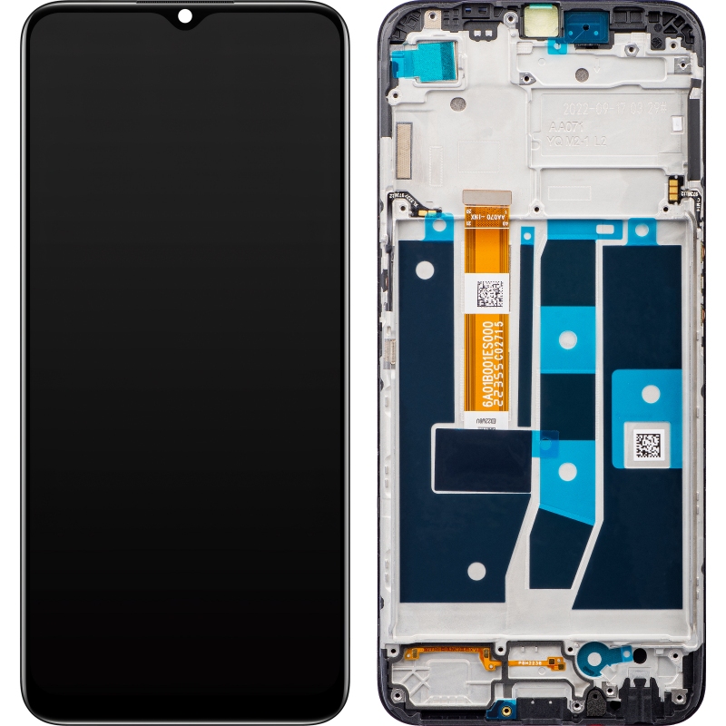LCD OPPO A16 / A16S / A54S BLACK WITH FRAME Original (Service packing)