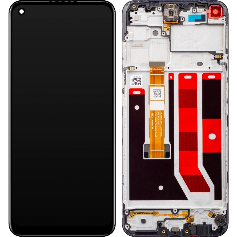 LCD OPPO A53 / A53s / A32 / A33 / A11s BLACK WITH FRAME Original (Service packing)