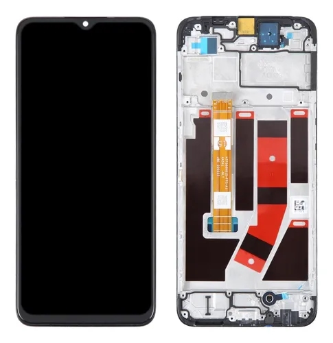 LCD OPPO A57 4G / A57S / A77 4G / N20 SE BLACK WITH FRAME Original (Service packing)