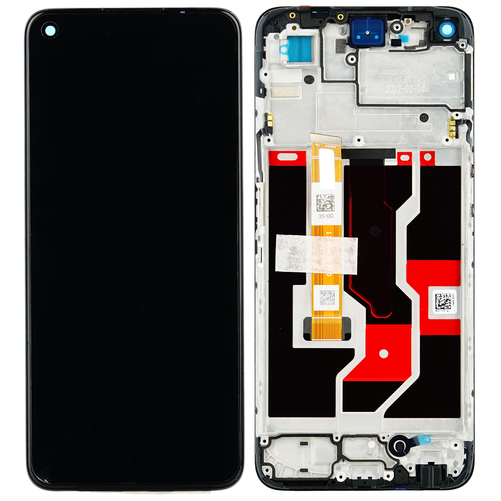 LCD OPPO A96 4G BLACK WITH FRAME Original (Service packing)