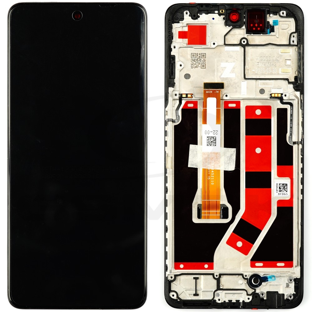 LCD OPPO A98 5G BLACK WITH FRAME Original (Service packing)