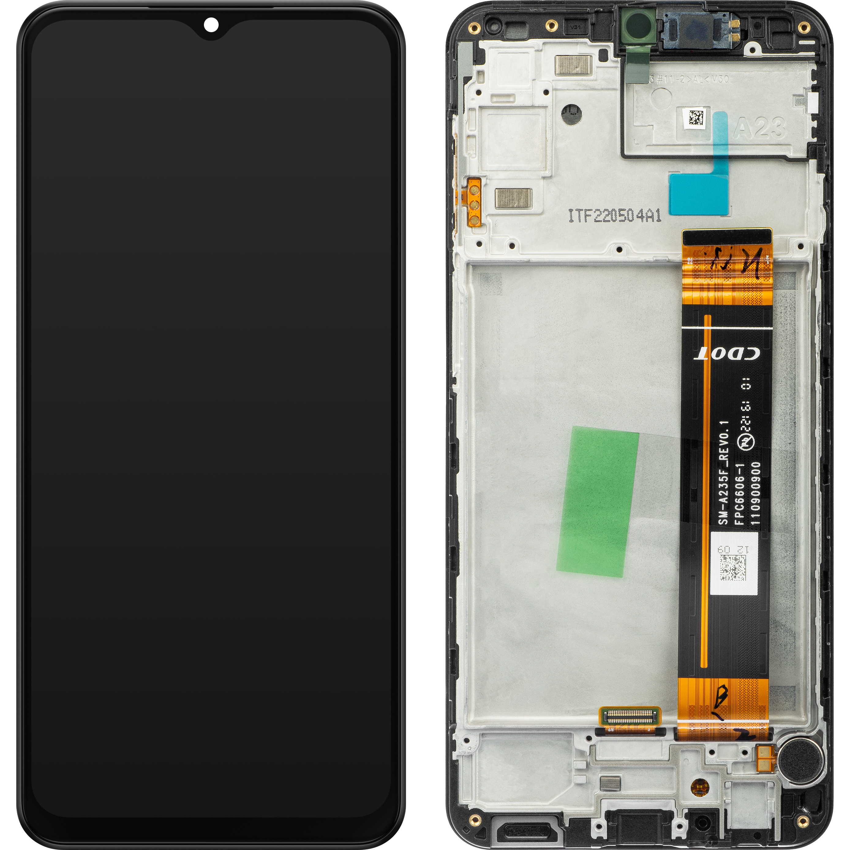 LCD SAMSUNG A23 (4G) / A235 BLACK WITH FRAME (Original Packing)