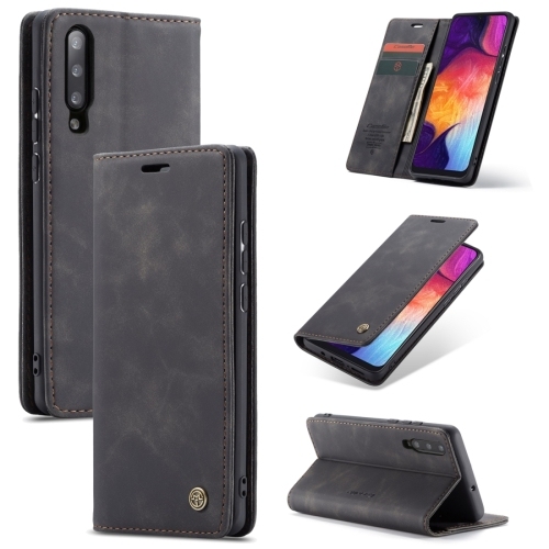 CaseMe Multifunctional Carte Piele Husa Extra Samsung A30S / A50S / A50 (Black)