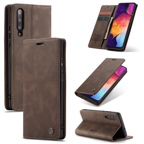 CaseMe Multifunctional Retro Frosted Carte Samsung Galaxy A30S / A50S / A50 (Coffee)