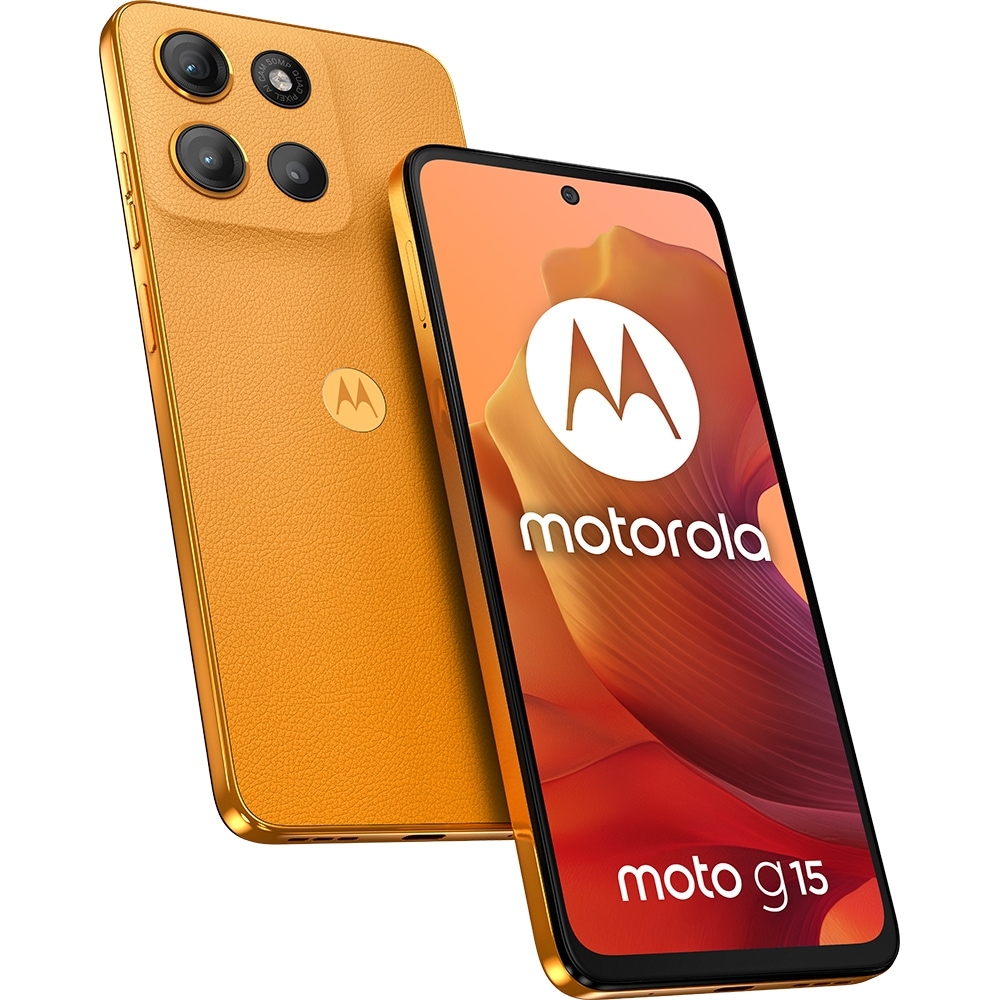 MOTOROLA Moto G15, 128GB, 8GB RAM, Dual-Sim, Sunrise Orange