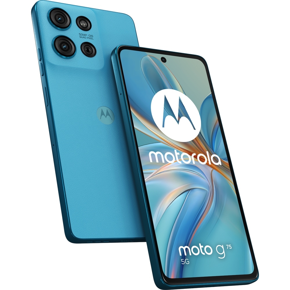 MOTOROLA Moto G75 5G, 256GB, 8GB RAM, Dual SIM, Aqua Blue