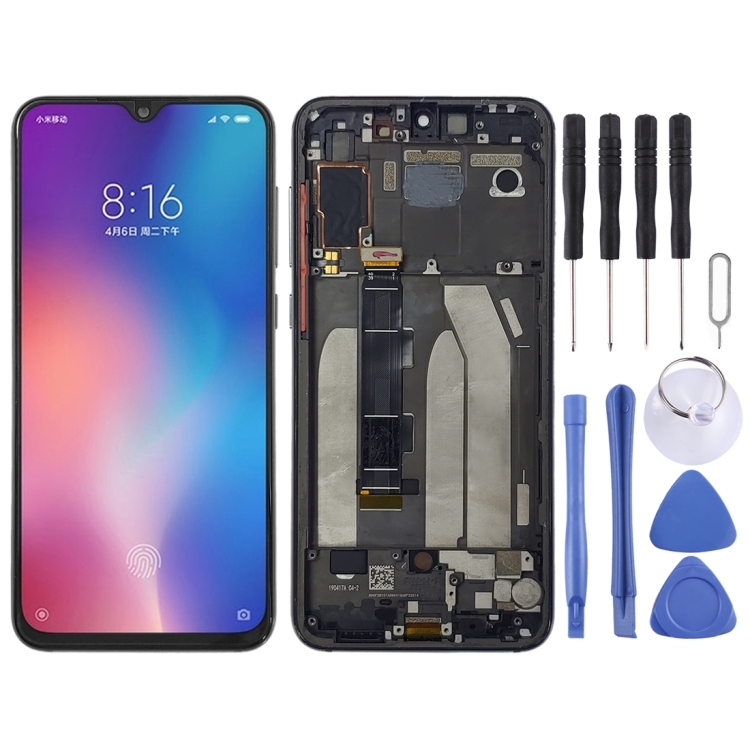 LCD XIAOMI Mi 9 SE BLACK WITH FRAME ORIGINAL