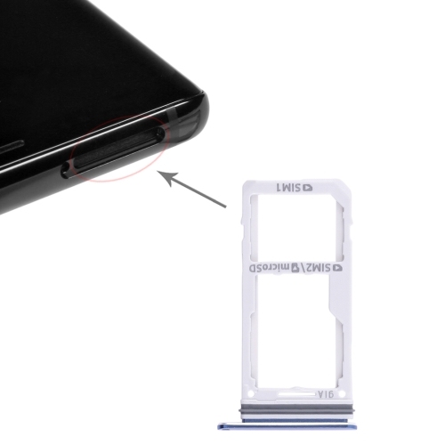 2 SIM Card Tray / Micro SD Card Tray for Samsung Note 8(Blue)