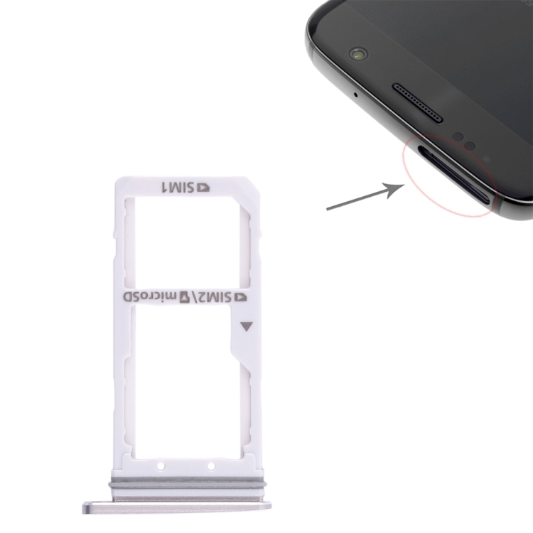 2 SIM Card Tray / Micro SD Card Tray for Galaxy S7 (Gold)