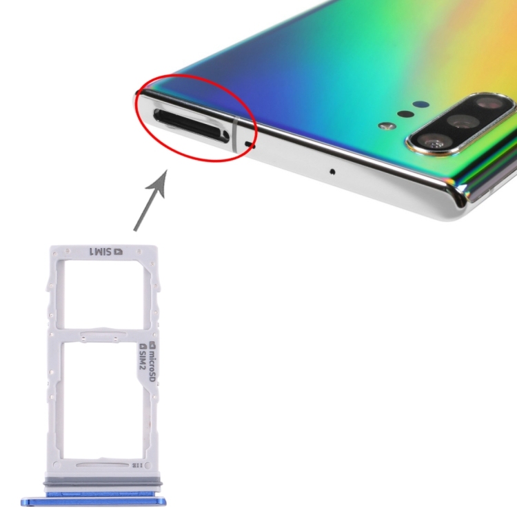 SIM TRAY SAMSUNG Note10+  (Blue)