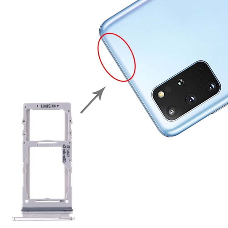 For Samsung S20+ / Samsung S20 Ultra SIM Card Tray + SIM Card Tray / Micro SD Card Tray (White)