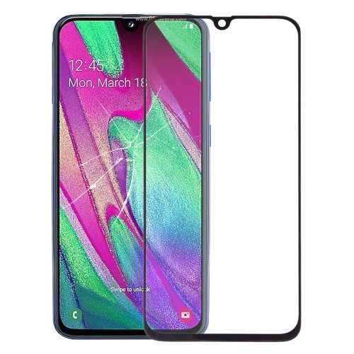 OUTER GLASS LCD SAMSUNG A40 (Black)