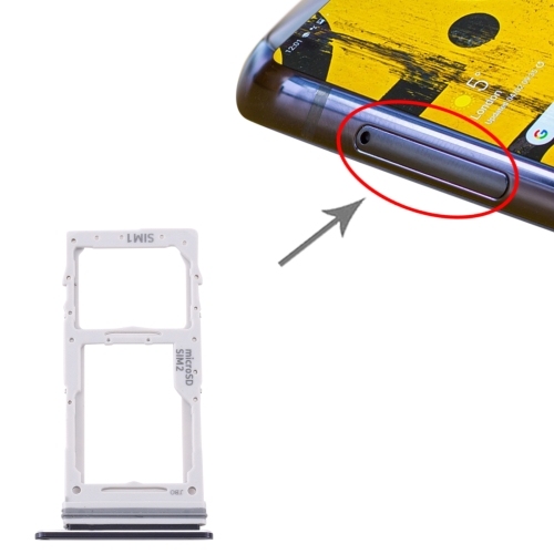 SIM Card Tray + SIM Card Tray / Micro SD Card Tray for Samsung Note 10 Lite SM-N770 (Black)