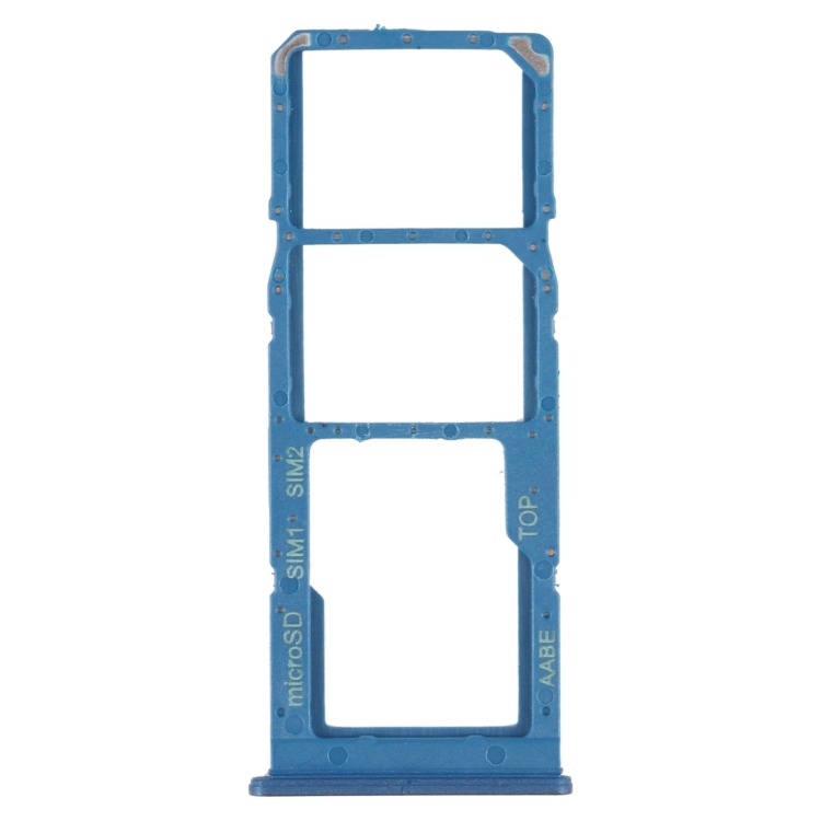 For Samsung A12 SM-A125 SIM Card Tray + SIM Card Tray + Micro SD Card Tray (Blue)