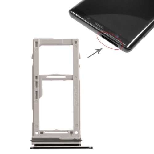SIM Card Tray + SIM Card Tray / Micro SD Card Tray for Samsung Note9 (Black)