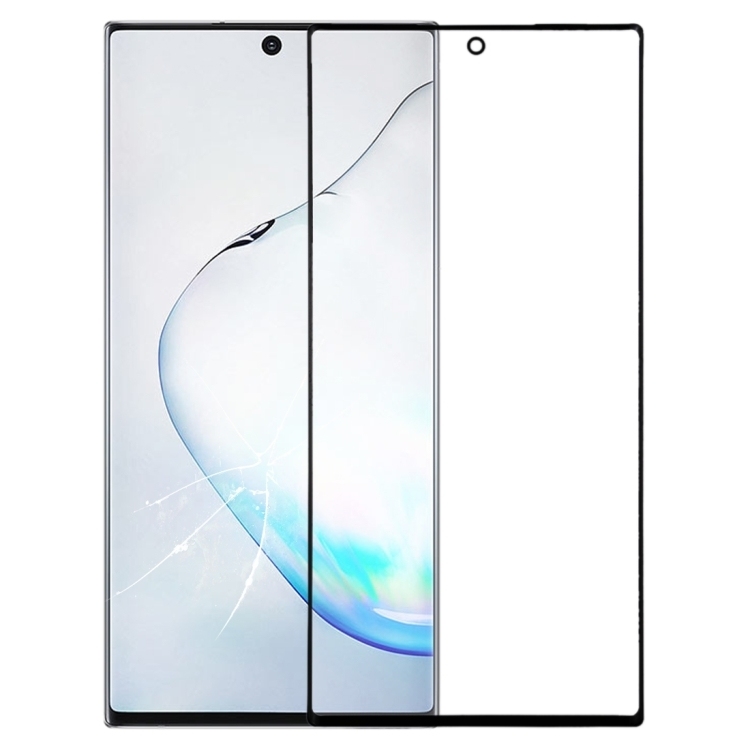 OUTER GLASS LCD SAMSUNG Note 10 Plus BLACK WITH OCA