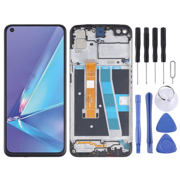 LCD OPPO A72 / A52 / A92 (4G) (2020) BLACK WITH FRAME AAA