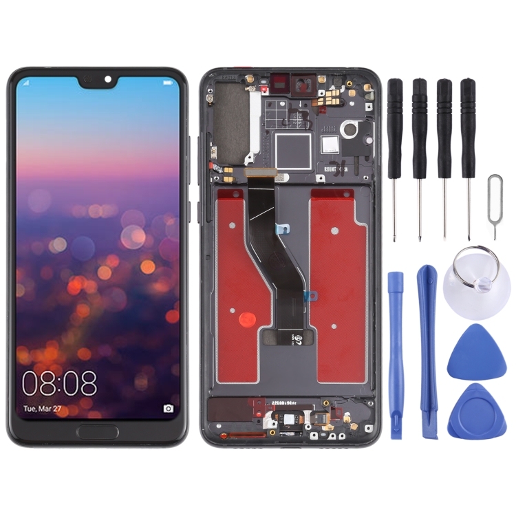 LCD HUAWEI P20 PRO (2018) BLACK WITH FRAME ORIGINAL