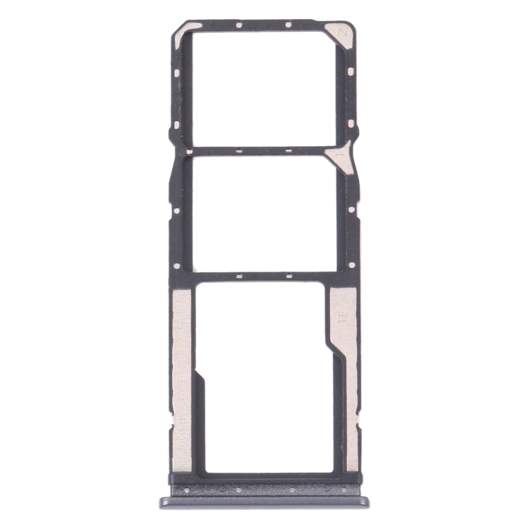 2 SIM Card Tray + Micro SD card tray for Xiaomi Redmi 10/Redmi 10 Prime/Redmi Note 11 (BLACK)
