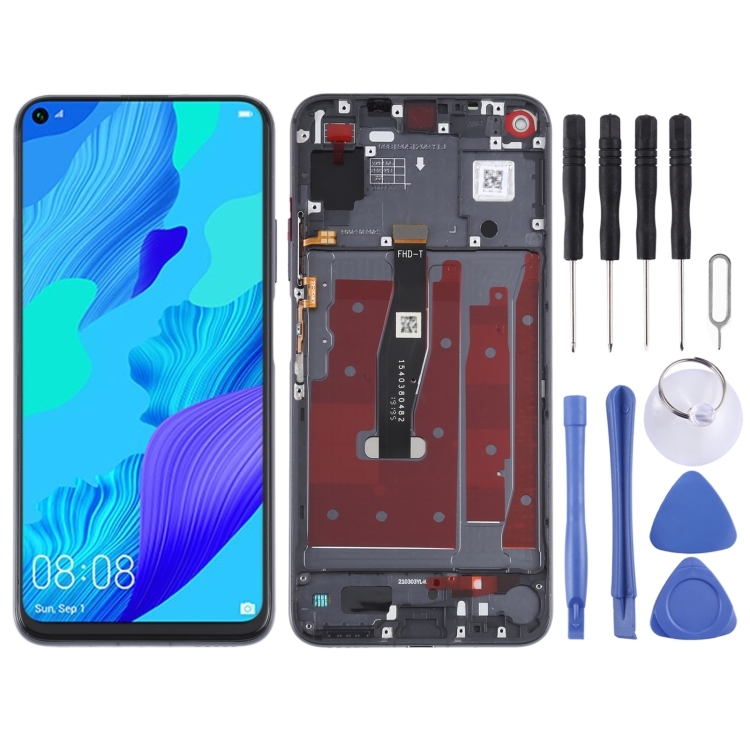 LCD HUAWEI HONOR 20 / NOVA 5T (2019)  BLACK WITH FRAME ORIGINAL