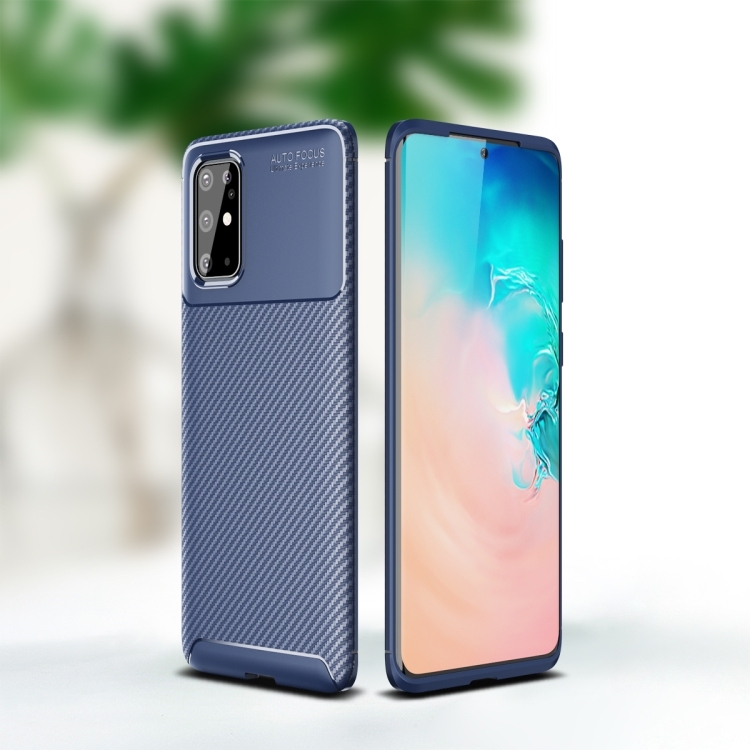 Husa p/u Samsung Note 20 Carbon Fiber Texture Shockproof TPU Case ( Blue)