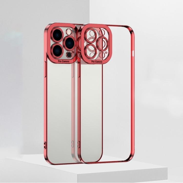 iPhone 13 Pro Electroplating TPU Husa (Red)