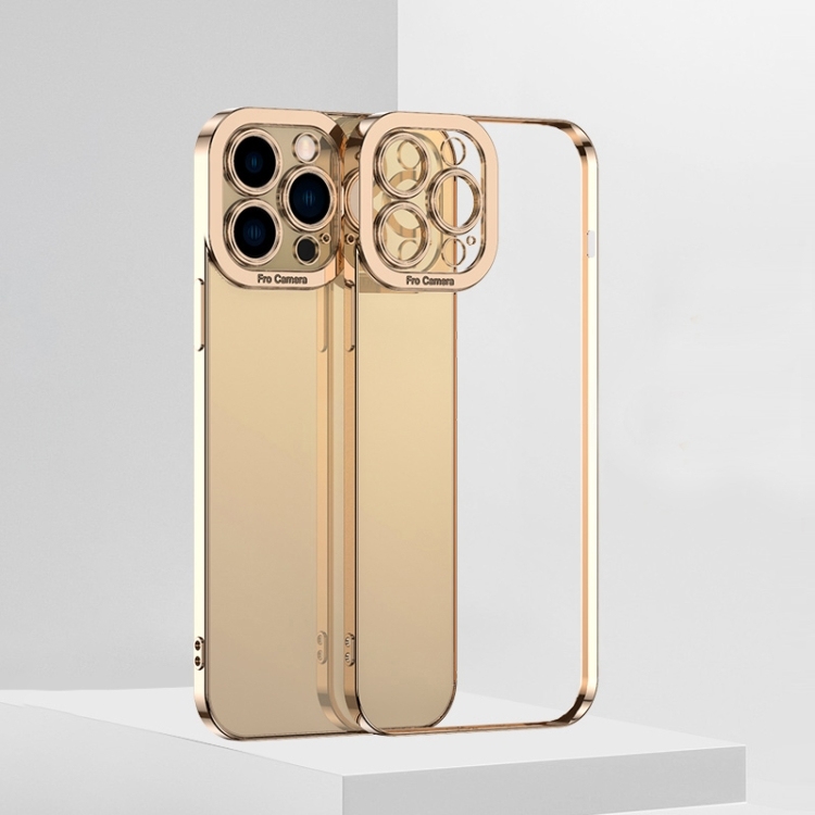 iPhone 13 Pro Electroplating TPU Husa (Gold)