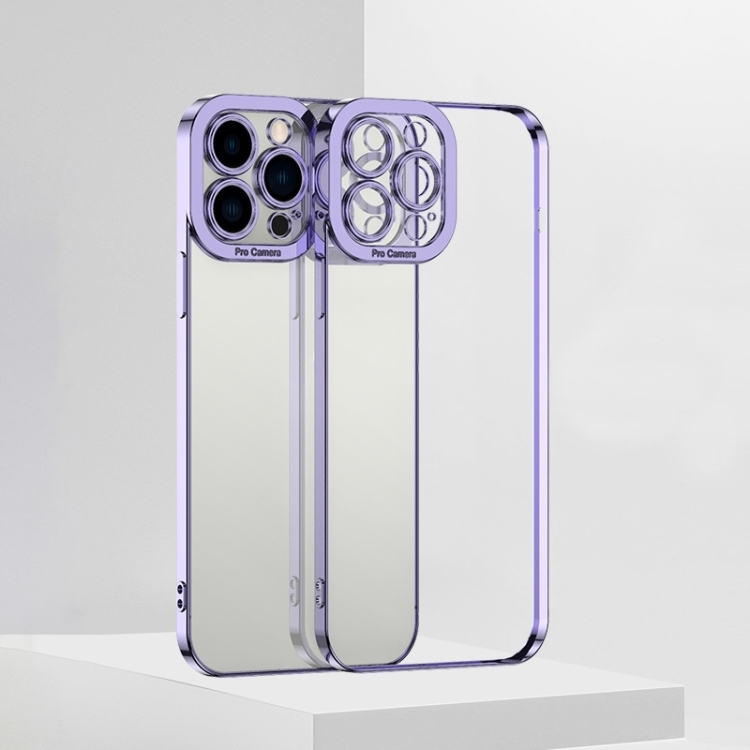 iPhone 13 Pro Electroplating TPU Husa (Purple)