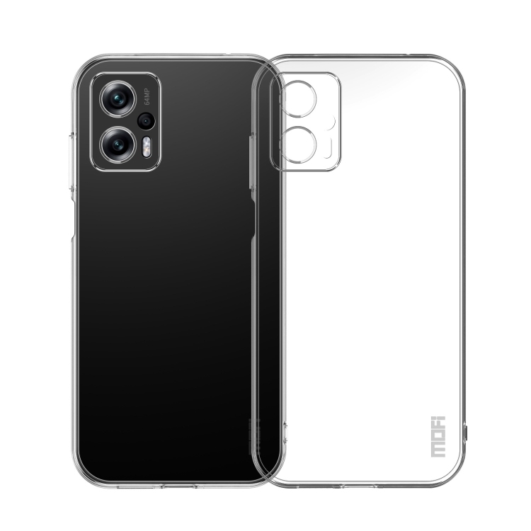 Husa p/u Xiaomi Redmi Note 11T Pro 5G / Note 11T Pro+ MOFI Ming Series Ultra-thin Phone (Transparent