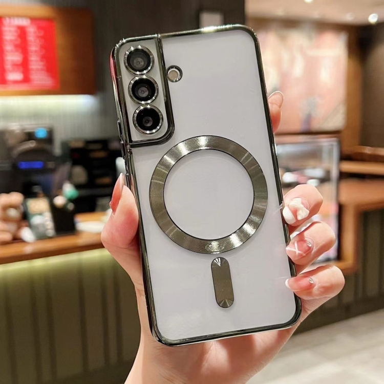 Samsung Galaxy S23 FE 5G MagSafe Electroplating TPU Phone Husa (Green)