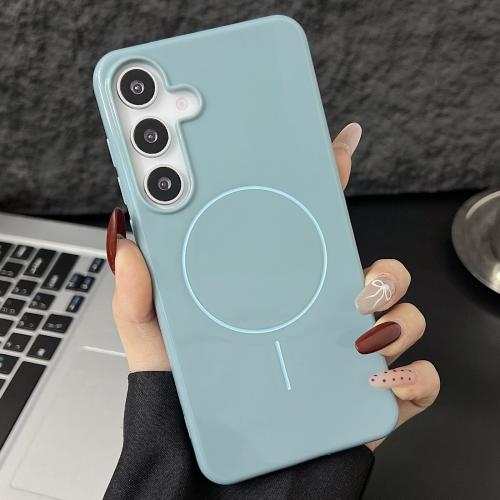 Samsung S25+ 5G Glossy TPU Shockproof MagSafe Husa (Blue)