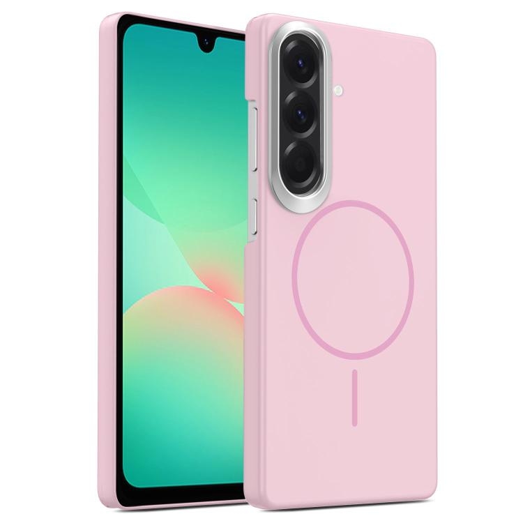 Samsung A26 5G Gold Armor PC Thin Circle MagSafe Shockproof Phone Husa(Pink)