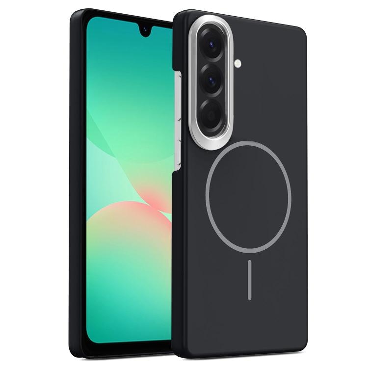 Samsung A26 5G Gold Armor PC Thin Circle MagSafe Shockproof Phone Husa(Black)