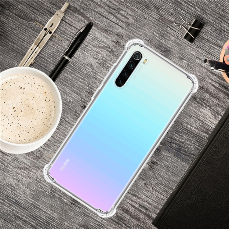 Husa p/u Xiaomi Redmi Note 8 Four-Corner Anti-Drop Ultra-Thin Transparent Phone