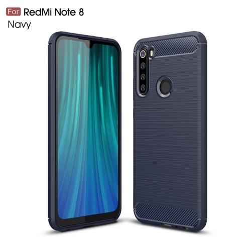 Husa Extra Xiaomi Redmi Note 8 Brushed Texture Carbon Fiber (Navy Blue)