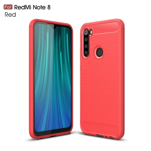 Husa Extra Xiaomi Redmi Note 8 Brushed Texture Carbon Fiber (Red)