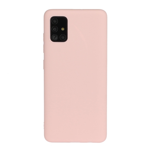 Husa Extra Samsung A51 Frosted Candy-Colored Ultra-thin TPU Phone Case(Pink)