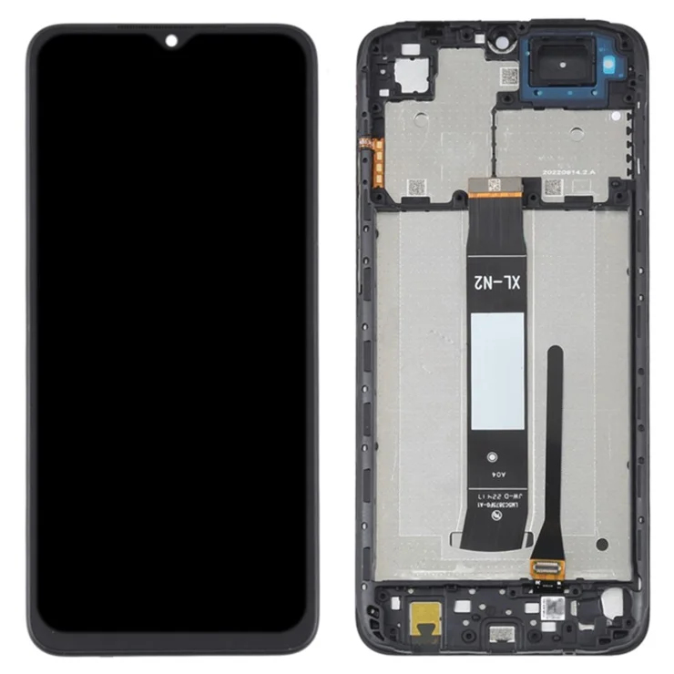 LCD XIAOMI REDMI A1 / A1+ (4G) (2022) BLACK WITH FRAME Original (Service packing)