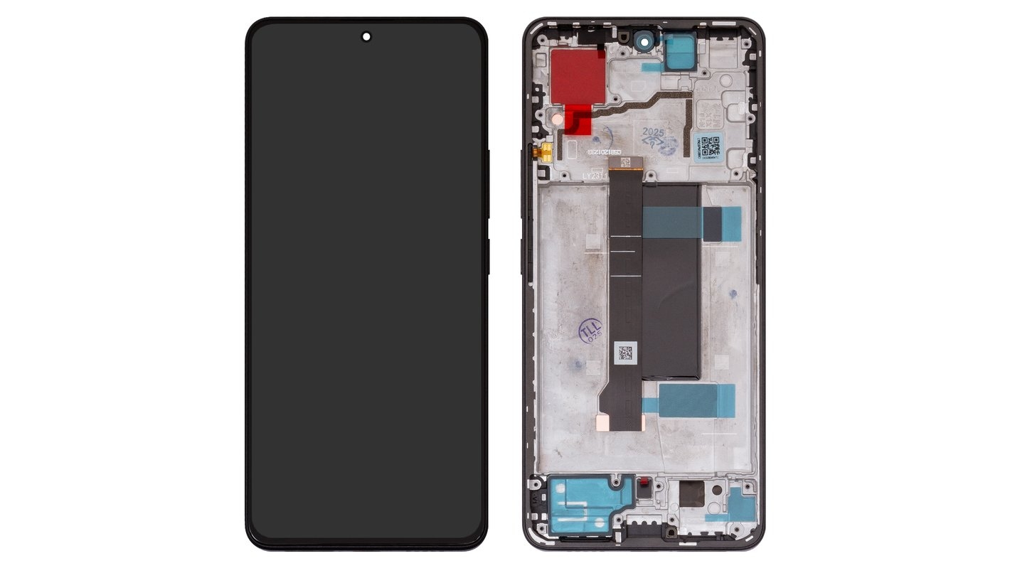 LCD XIAOMI REDMI NOTE 13 PRO 5G / POCO X6 5G PUEPLE WITH FRAME ORIGINAL (SERVICE PACK)