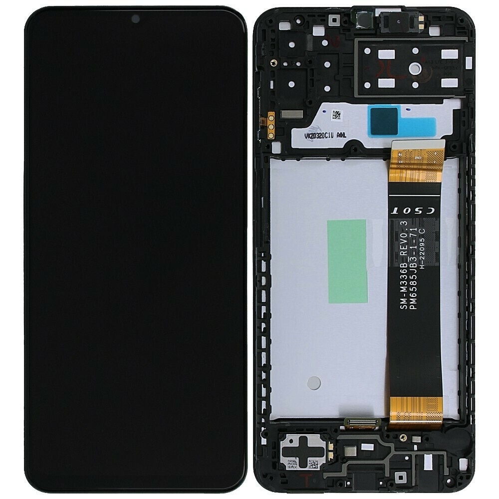 LCD SAMSUNG A13 4G / A135 / A137 BLACK WITH FRAME Original (Service packing)