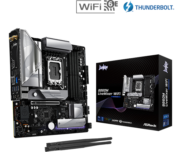 MB S1851 ASRock B860M LIVEMIXER WIFI mATX  Micro-ATX Socket: LGA1851